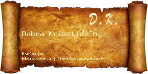Dobra Krisztián névjegykártya